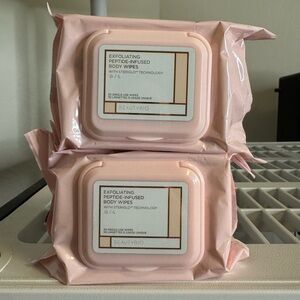 $90 retail (2) 60 wipes BeautyBio Exfoliating Peptide-Infused Body Wipes